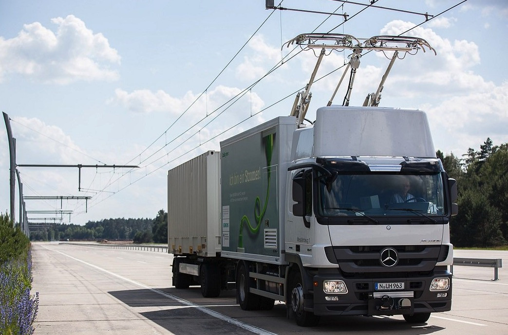 Autopista elu00e9ctrica para camiones en Alemania