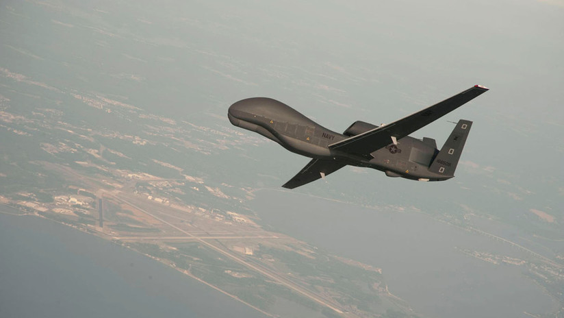 Un dron RQ 4 Global Hawk estadounidense en Maryland, EE.UU.