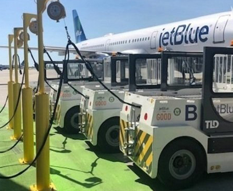 JetBlue transforma en sostenible su equipo de servicio terrestre. A