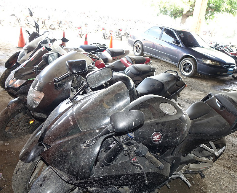 Motocicletas retenidas