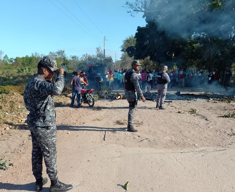 Protesta en Bayaguana