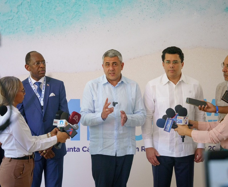 Gustavo Santos, Carlos Peguero, Zurab Pololikashvili, David Collado y Anibal de Castro