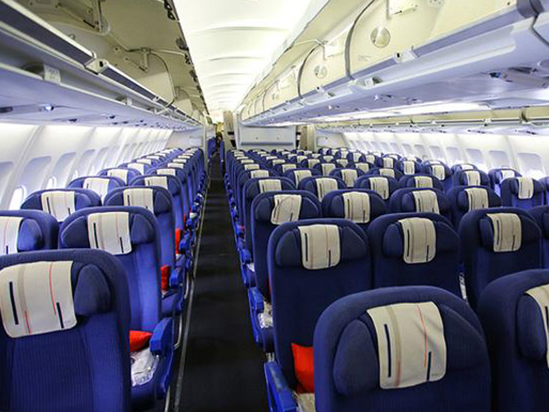 Asientos en avion de linea aerea