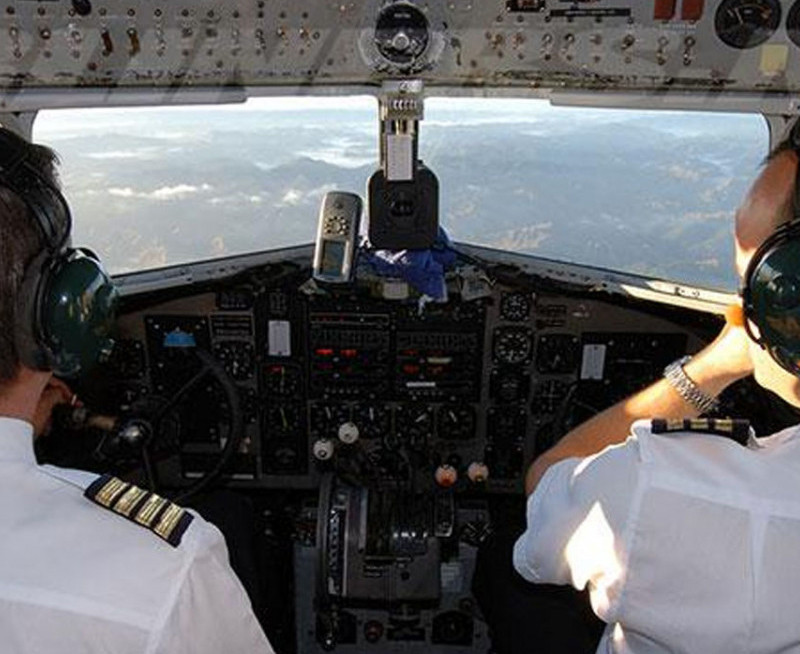 Pilotos en cabina