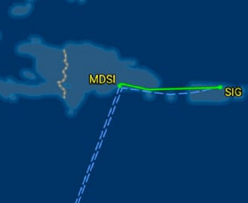 Ruta del avion de Abinader
