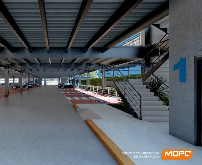 Vista parcial de los parqueos que construira el MOPC