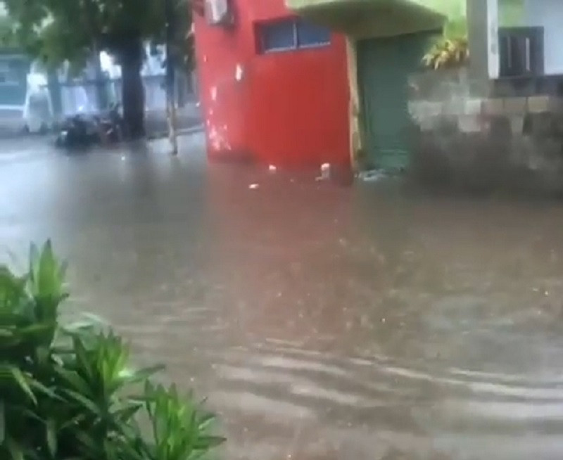 Calle inundada