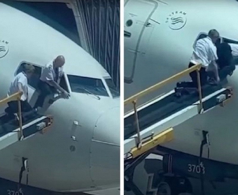 Se viraliza la desternillante forma en la que un piloto de Delta tuvo que entrar en un Boeing 737
