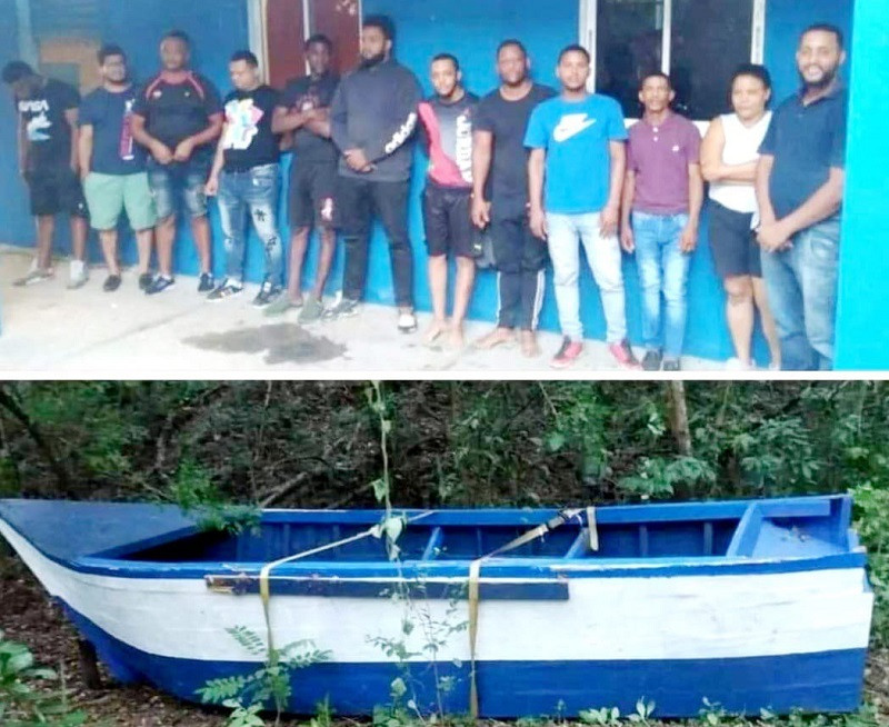 Apresan 12 personas e incautan una yola