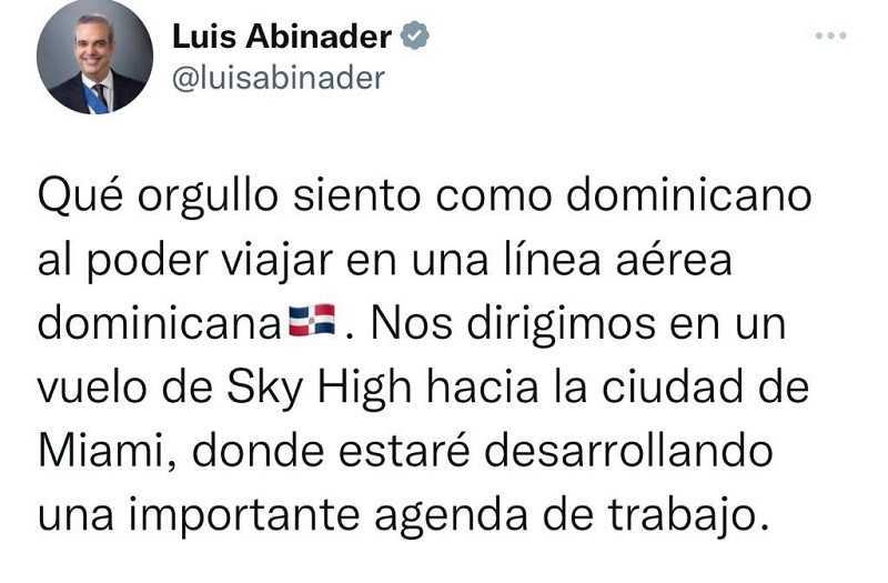 Twitter de Luis Abinader