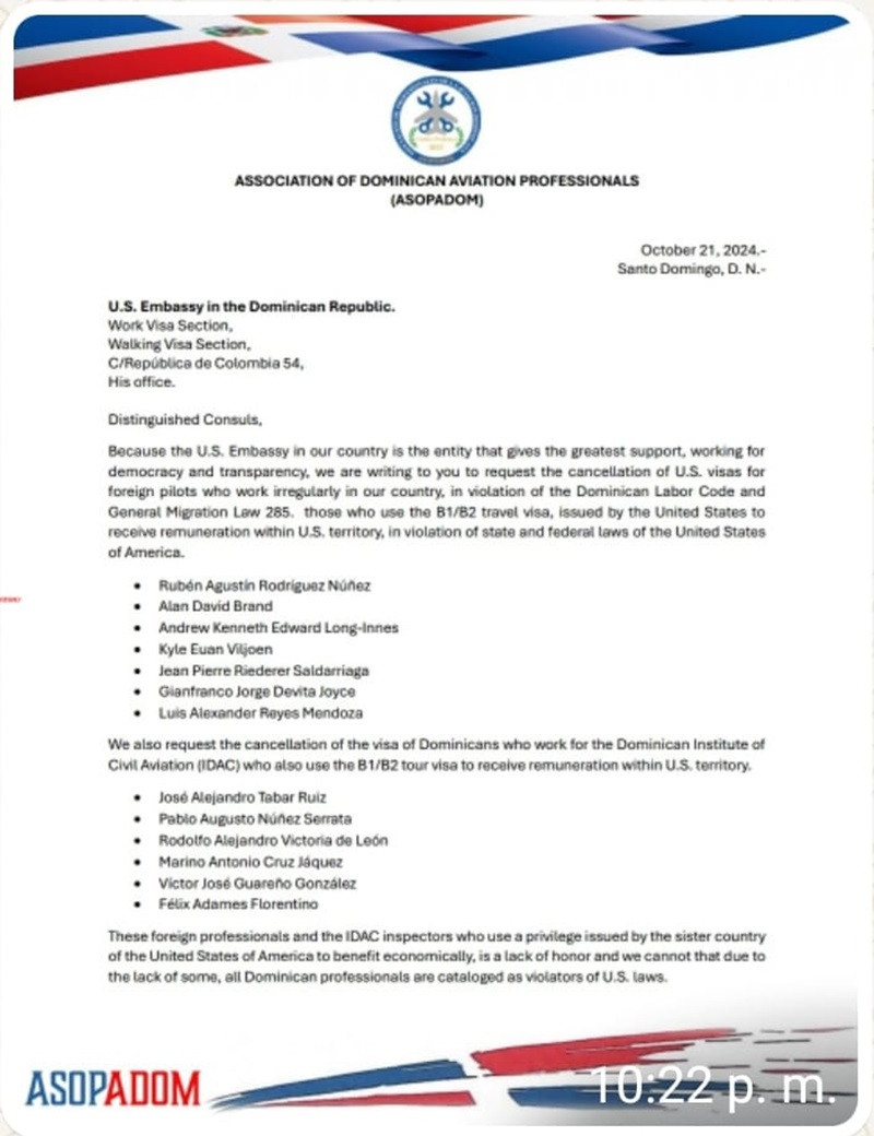 Carta a Embajada