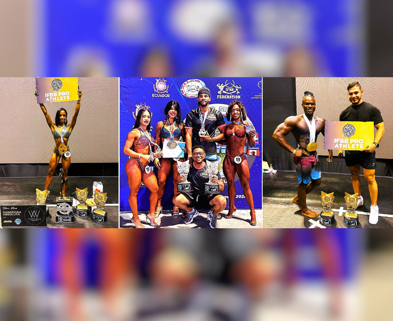 En la izquierda, Catherine Rodru00edguez, en el centro, Anyela Hernu00e1ndez, Nancy Hernu00e1ndez, Claudia Sosa, Franklin Marcelino y el coach Francisco Peu00f1a, en la derecha, Yenry Benuu00e1 con Raymond Terrero